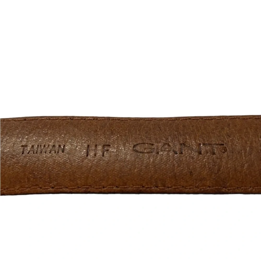 Gant Full Grain Cowhide Leather Belt Braided Boho Western Cognac Brown 36”/ 90cm